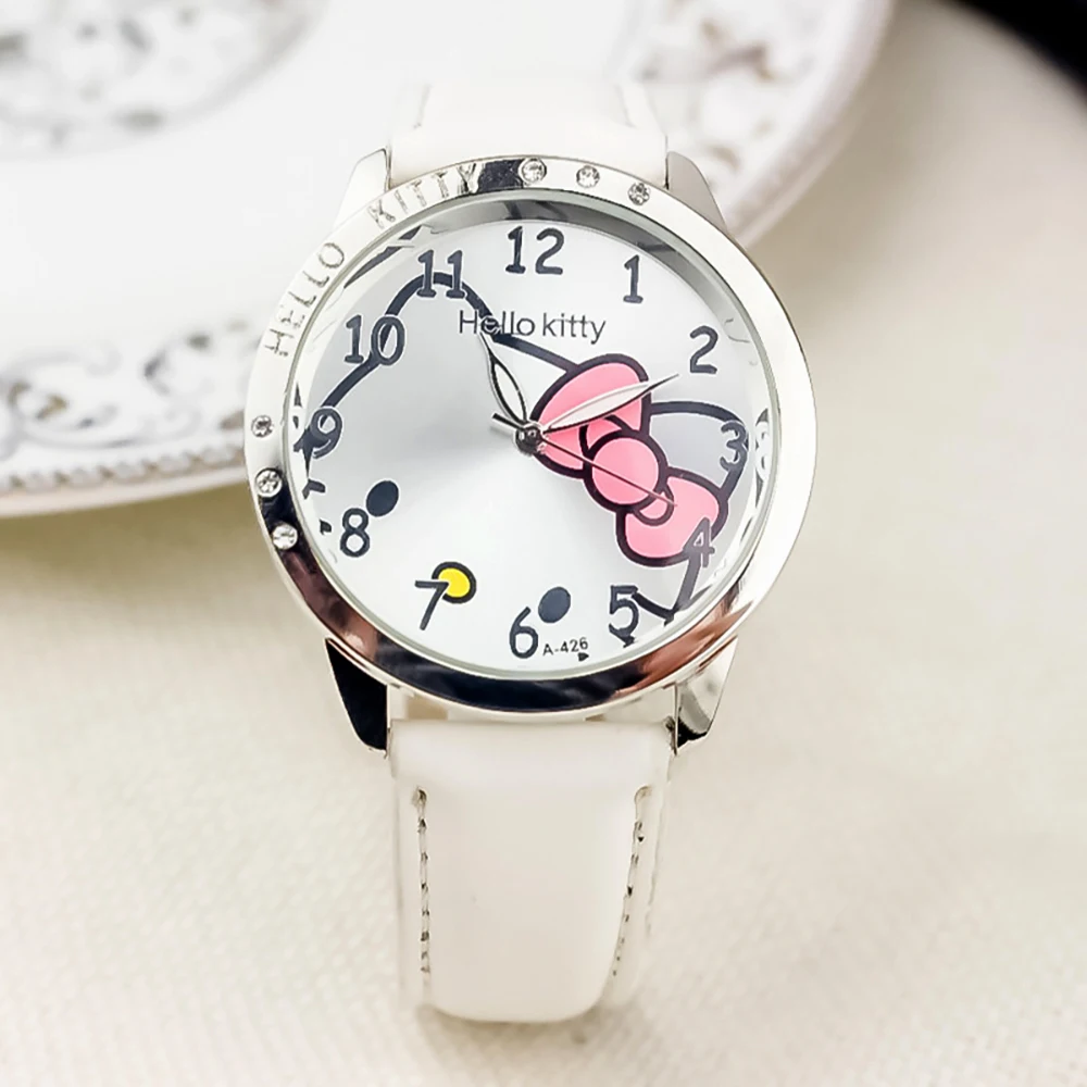 Hello Kitty Girls Kids Quartz Watch Women Children Casual Waterproof Sanrio Cartoon Watches Fashion WristWatch Birthday Gifts