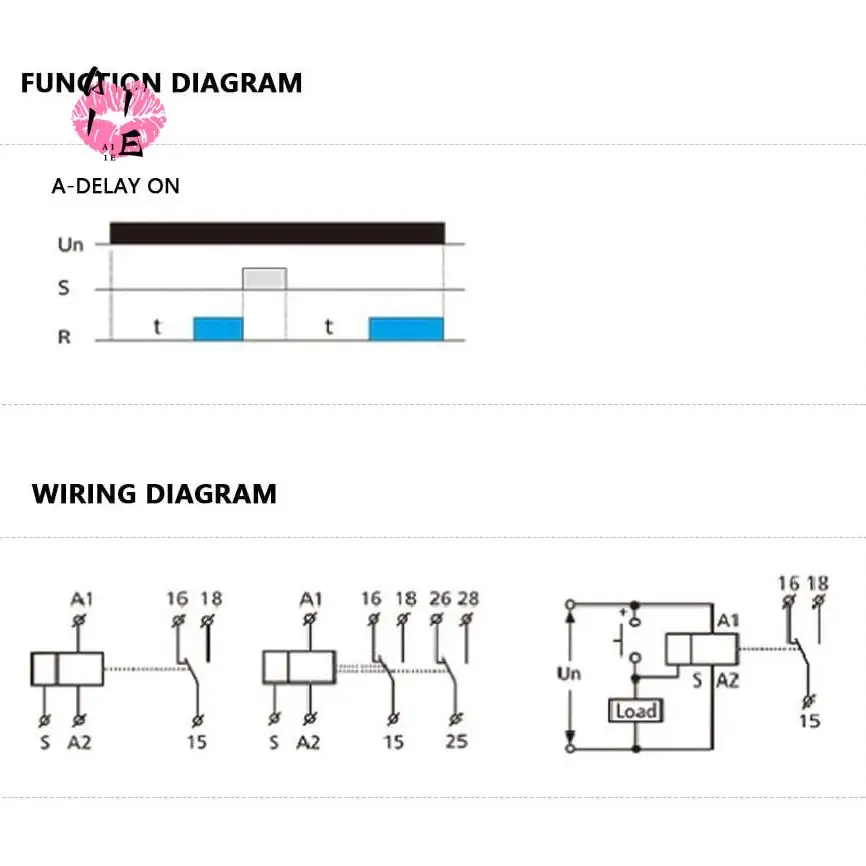 

A11E-GEYA Таймер задержки переменного/постоянного тока 12 В-240 В Мини-реле времени задержки включения питания Тип DIN-рейки GRT8-A1