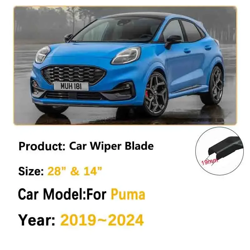 

Front Wiper Blades For Ford Puma Crossover 2019- 2024 Front Windshield Wiper Blades Car Windshield Accessories