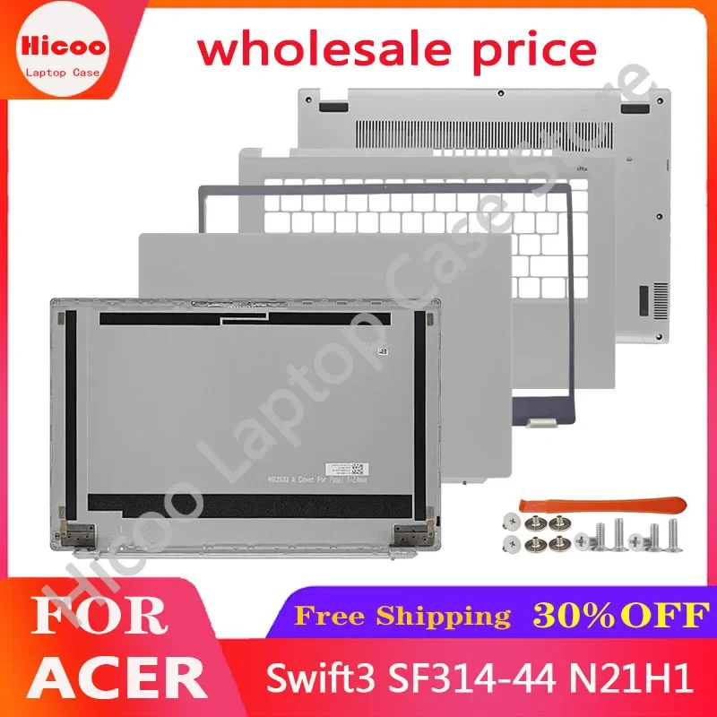 For Acer Swift3 SF314-44 N21H1 Laptop LCD Back Cover/Front Frame/Palm Rest/Bottom Cover/Silver