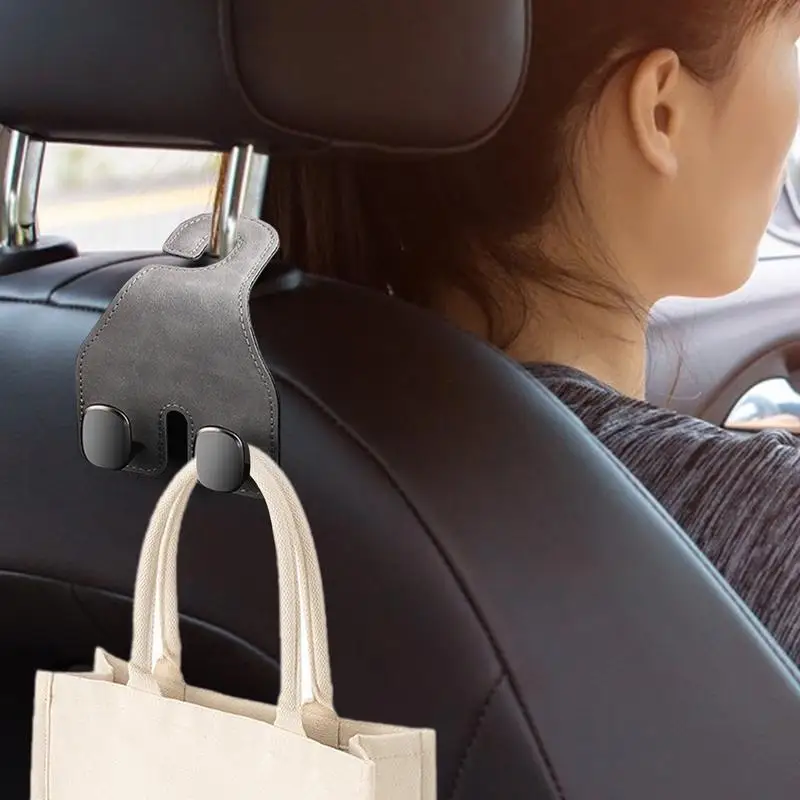 Car Seat Back Double Hook Multifunctional 2 In 1 Hook Creative Car Hook Multifunctional Auto Backseat Hangers For Bag Handbag