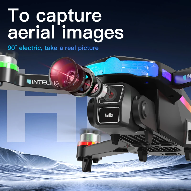 Drone pliable F177, avec double caméra HD, moteur sans balais, quadrirotor UAV, télécommande avec écran intégré de 4,3 pouces,