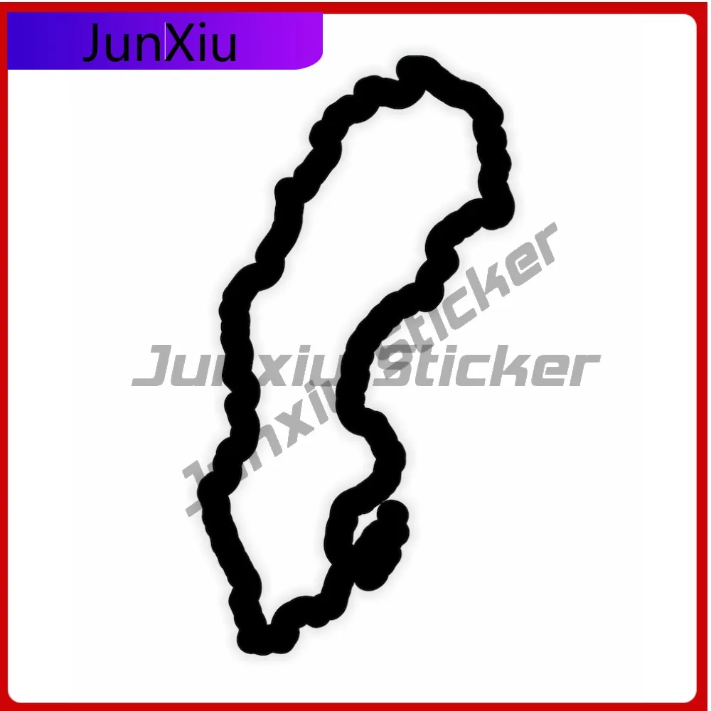 

Sweden Map Flag Outline Sticker Cute SUV Truck Anti UV Exterior Parts Vinyl Decal For Car Truck SUV Window Bumper Laptop