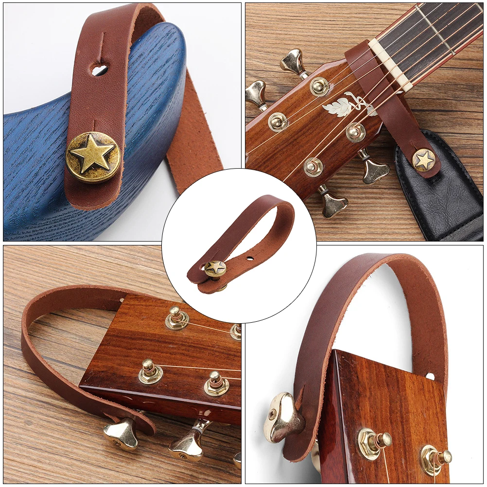 ギタースリングウクレレハンガーストラップヘッドストラップ調節可能な低音アコースティックアクセサリーネックストラップネクタイ