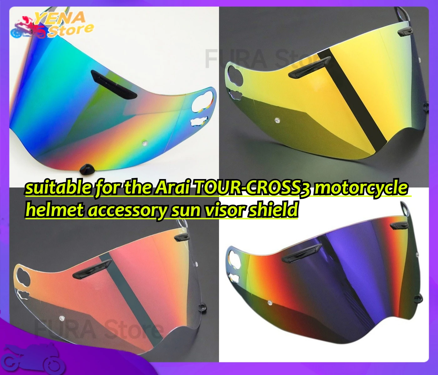 La nuova lente del casco da motociclista è adatta per il visiera parasole accessorio per casco da moto Arai TOUR-CROSS3