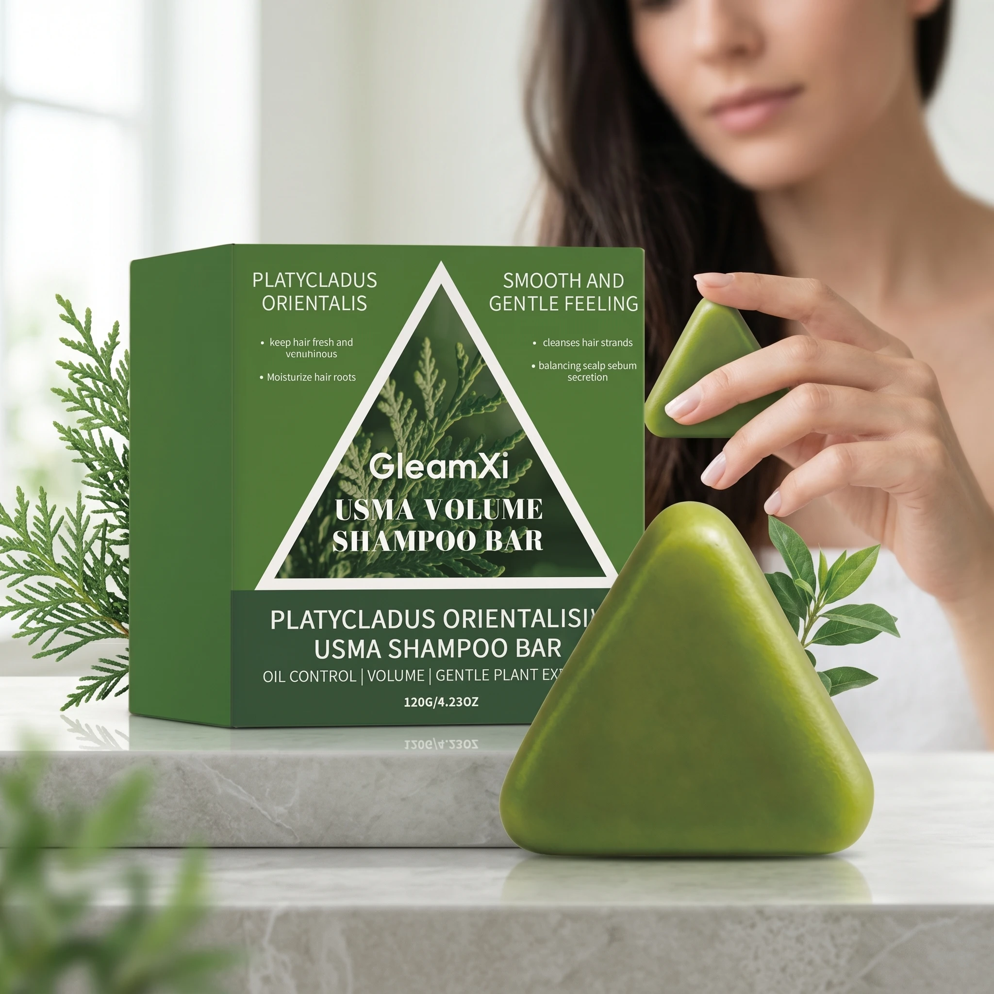 Herbal Shampoo Soap Clean Scalp Refresh Oil Control Anti-Dandruff Itching Prevent Hair Loss Voluminous Hair Handmade Solid Soap