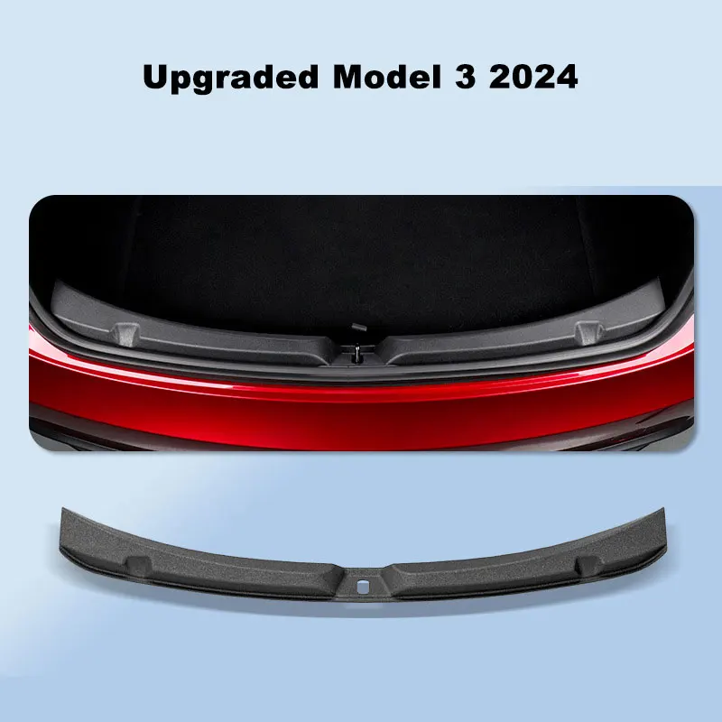 

Trunk Threshold Strip Rubber Guard For Tesla Upgrade Model 3 24-25 Door Sill Anti Scratch Protection Strip Rear Cargo Cover Pad