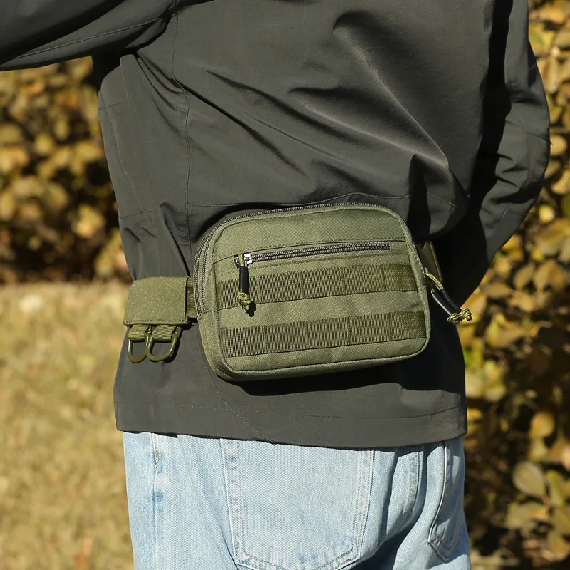 Durable and scratch-resistant men's crossbody bag, camouflage multi-purpose waterproof single-shoulder bag, outdoor tactical bag