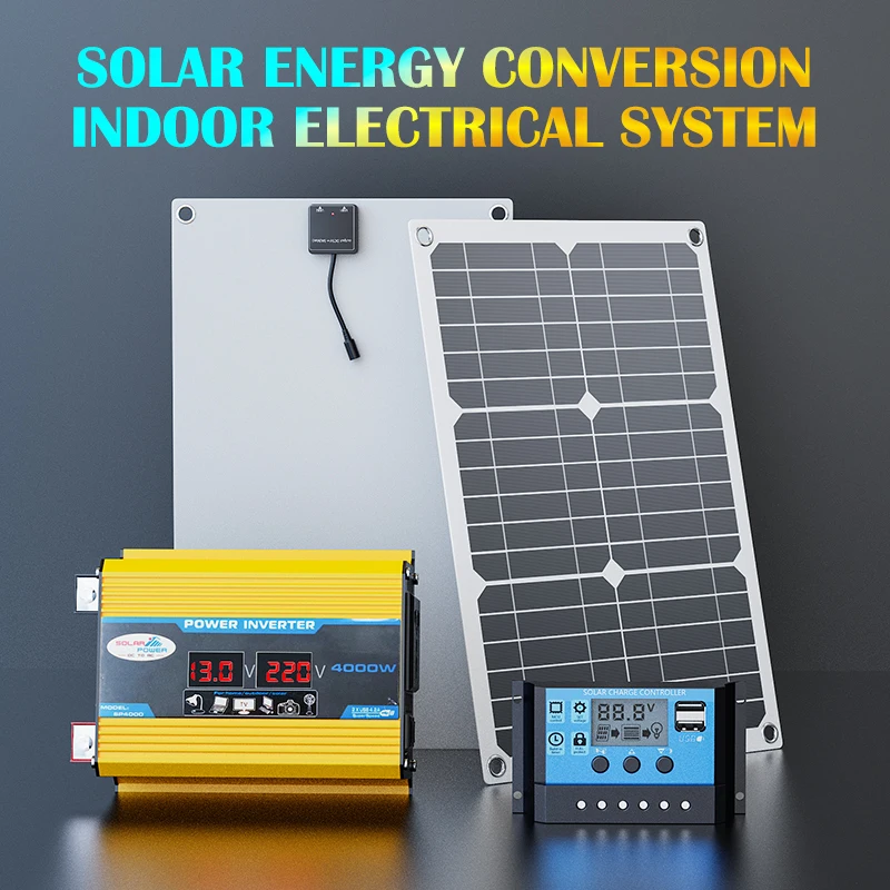 

Сверхмощный солнечный генератор мощностью 6000 Вт — инвертор мощности 110 В/220 В + контроллер MPPT 12 В, 100 А, полный комплект автономной сети