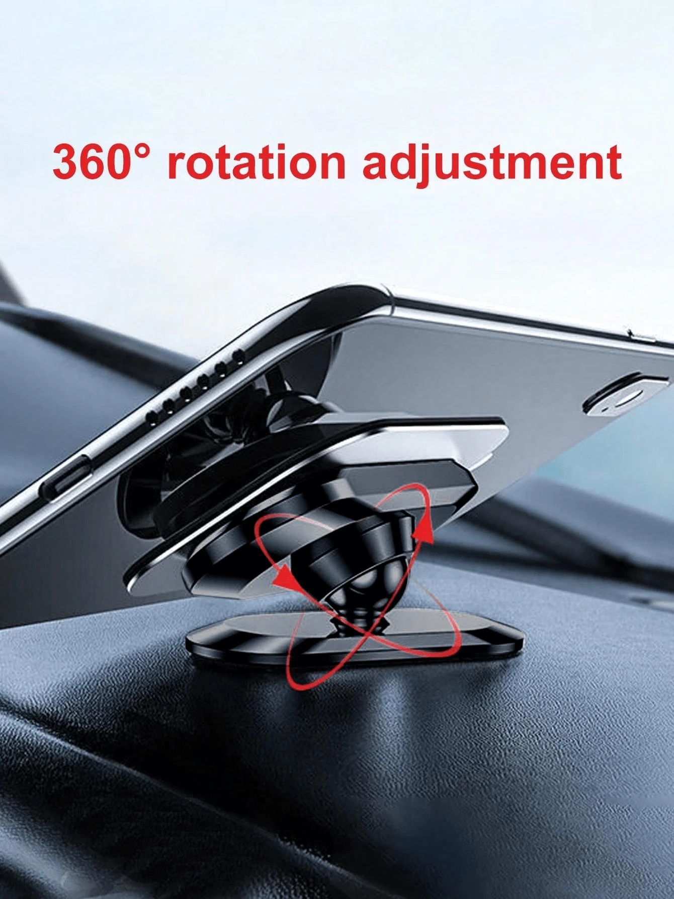 Supporto magnetico per telefono da auto in metallo forte magnete per telefono cellulare girevole a 360 ° nel supporto GPS per auto