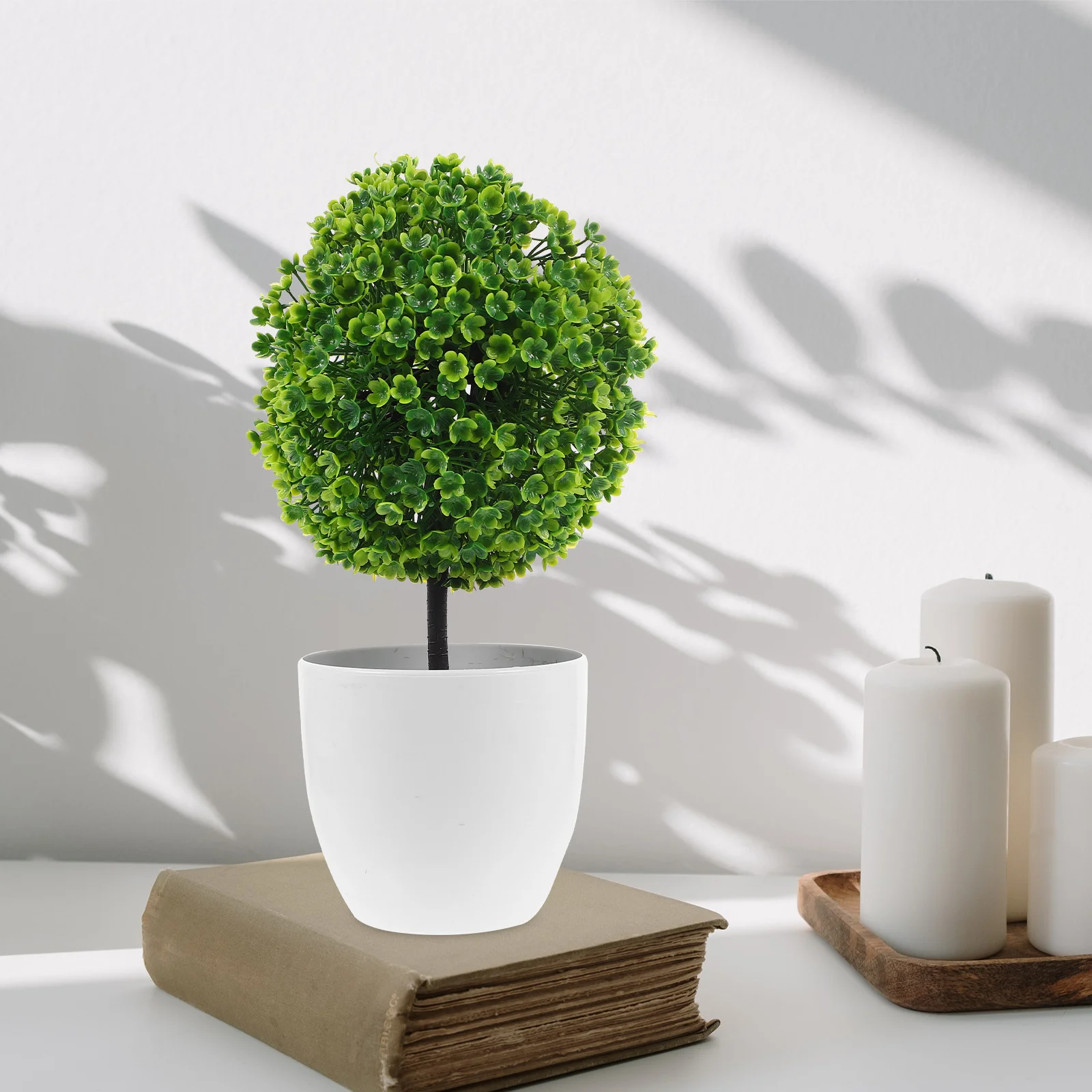 

2 Pcs Decorative Bonsai Garden Decoration Plant Balls Artificial Tree Decorations Small Plants for