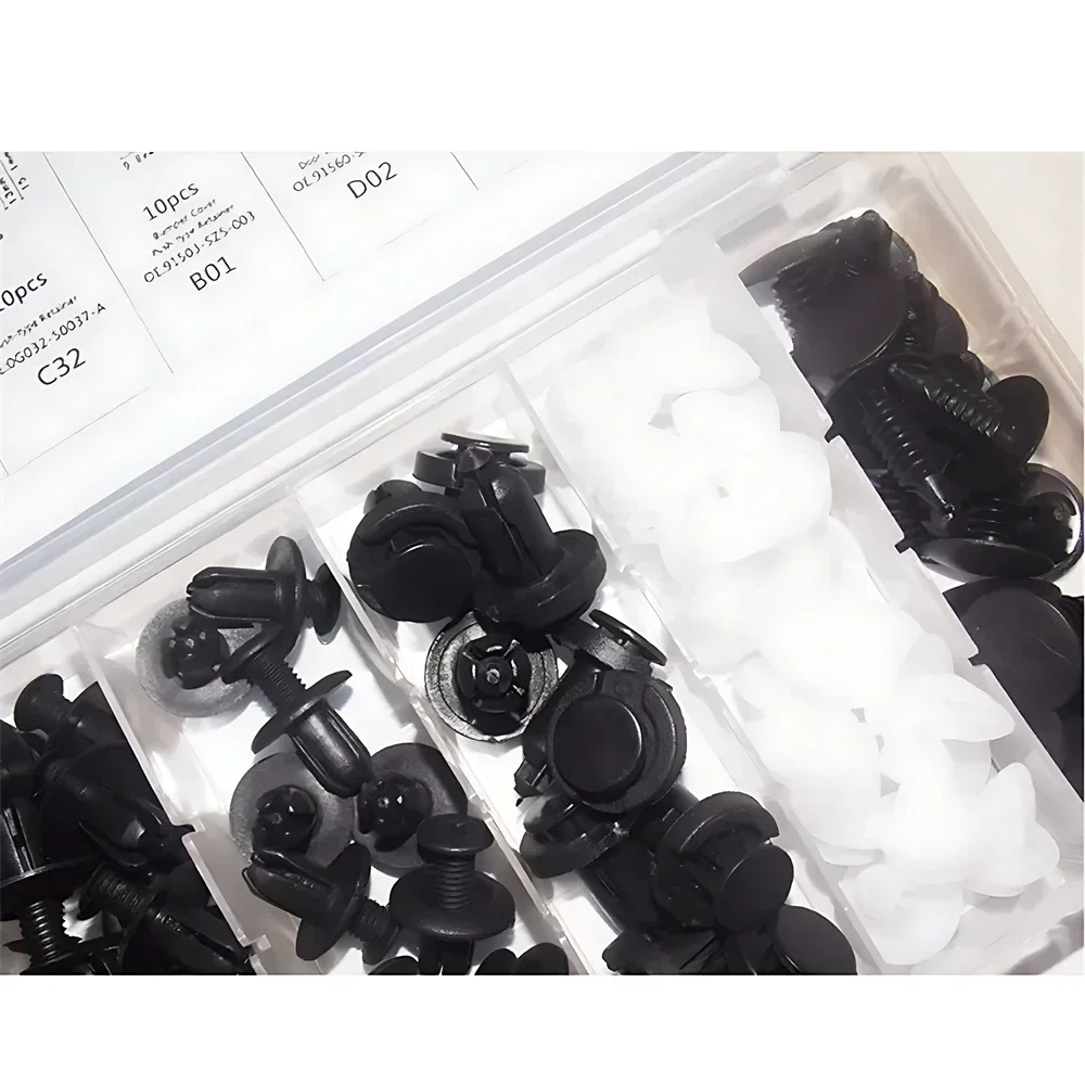 50/100pcs Auto Fastener Clip Kit Fender Rivet Clips Car Body Push Retainer Pin Rivet Bumper Door Trim Panel Retainer Car Clips