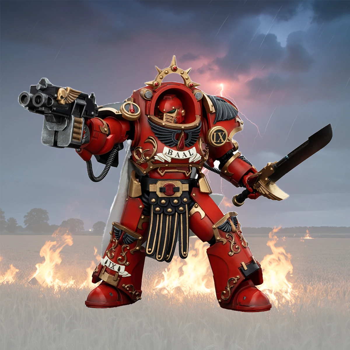 

JOYTOY Warhammer Blood Angels Legion Praetor in Tartaros Terminator Armour Action Figure Model Movable Doll The Horus Heresy