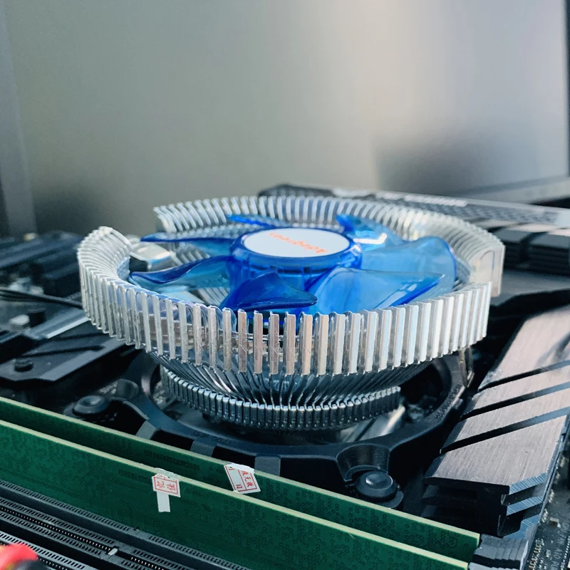 CPU Air Cooler Computer Blue Light 3PIN PC Radiator for Intel LGA1151 1150 1155 1156 1700 1366 1200 AMD AM3 AM4 AM5 Ventilador - view 5