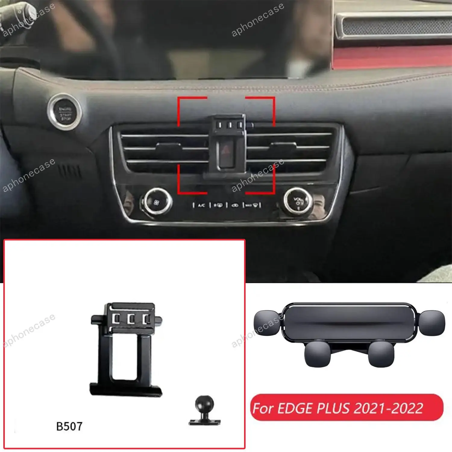 

Автомобильный держатель для телефона, специальные крепления для Ford EDGE PLUS 2021-2022, фиксированный кронштейн для выпуска воздуха, базовые аксессуары с шаровой головкой 17 мм