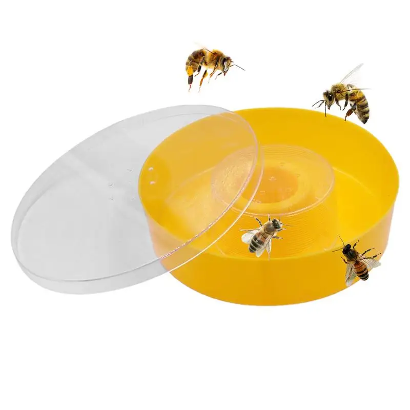 Honey Bee Feeder For Sugar Water Round Hive-Top Water Feeder Anti Drowning Hive Top Bee Drinking Bowl Feeder Beekeeping Tool