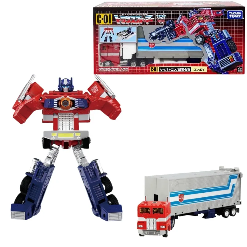 Nieuw In Voorraad Transformatoren Meesterwerk Missinglink C-01 Optimus Prime Met Trailer Exquisiteaction Figuurmodel Collectie Speelgoed