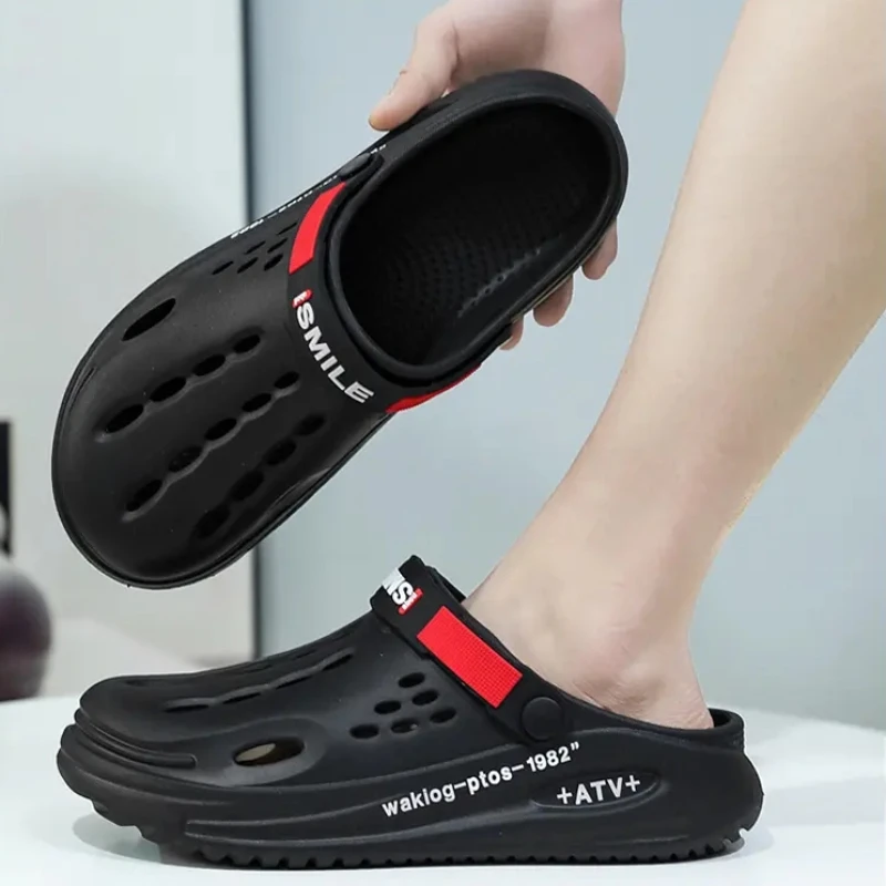 Fashion Men Beach Sandals Outdoor Clogs Comfortable Indoor Slippers Trend Men Casual Shoes Home Garden Shoes Mens Beach Sandals