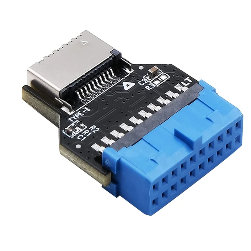 Superior-USB Header Adaptor Riser USB 3.0 19Pin Ke USB 3.2 Tipe E 20Pin Konverter Chassis Panel Depan Tipe C Port Plug-In