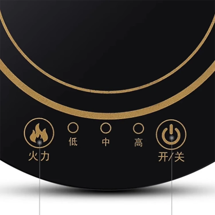 RV Induction Cooker 1000W Power Touch Control Panel Tempered Glass Panel