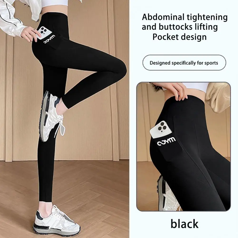 Solid Seamless Leggings With Pocket Women Soft Workout Tights Fitness Outfits Yoga Pants High Waist Gym Wear Spandex Leggings