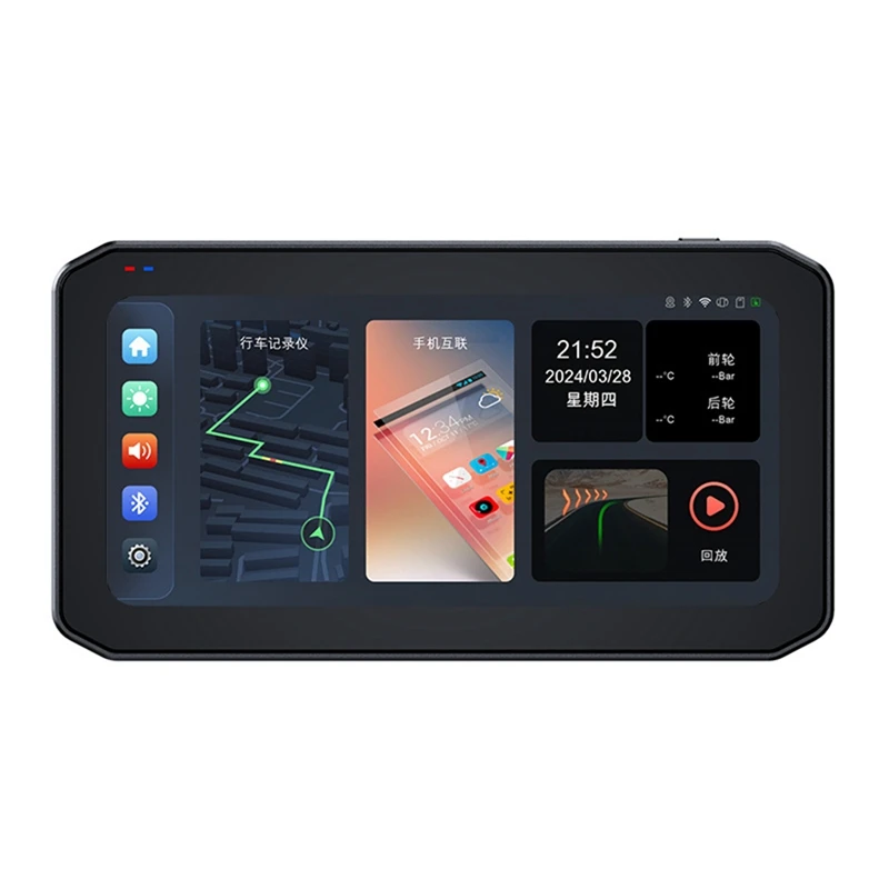 GPS Navigation Motorcycle Carplay Display Portable Motorcycle Wireless Android Car Monitor