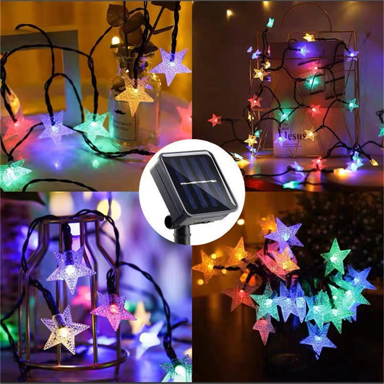 سلسلة ضوء النجوم الشمسية الخارجية ، أكاليل وميض ، أضواء خرافية مزخرفة ، مصباح عيد الميلاد ، حفلة الأعياد ، ديكور الزفاف ، 50 LED ، LED LED #5