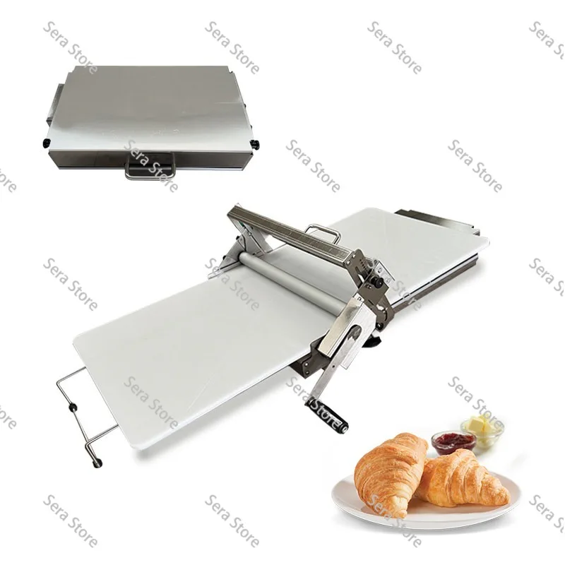 Folding hand crank crispy machine crispy opening machine horn wrapping French egg tart skin forming machine