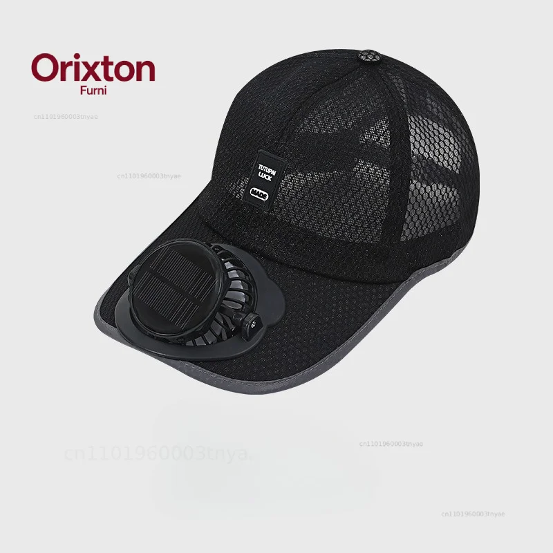 Adult Summer Solar Charging with Fan Hats for Both Men and Women Comfortable Breathable Mesh Sun Protection Outdoor Sun view 4