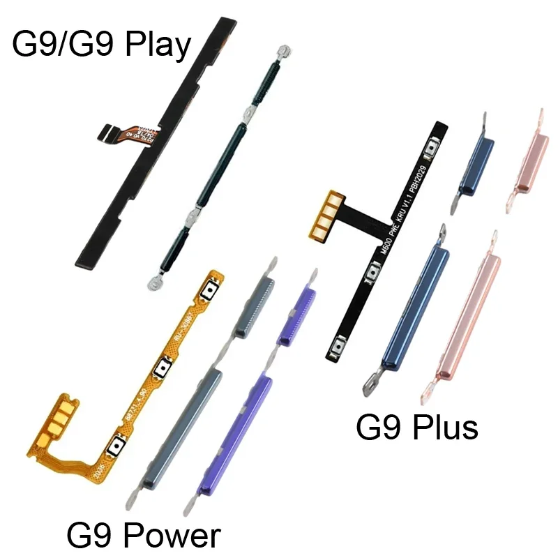 Pop Button Power Volume Flex Cable Compatible For Motolora Moto G9 Plus Play Power Phone Replacement Parts