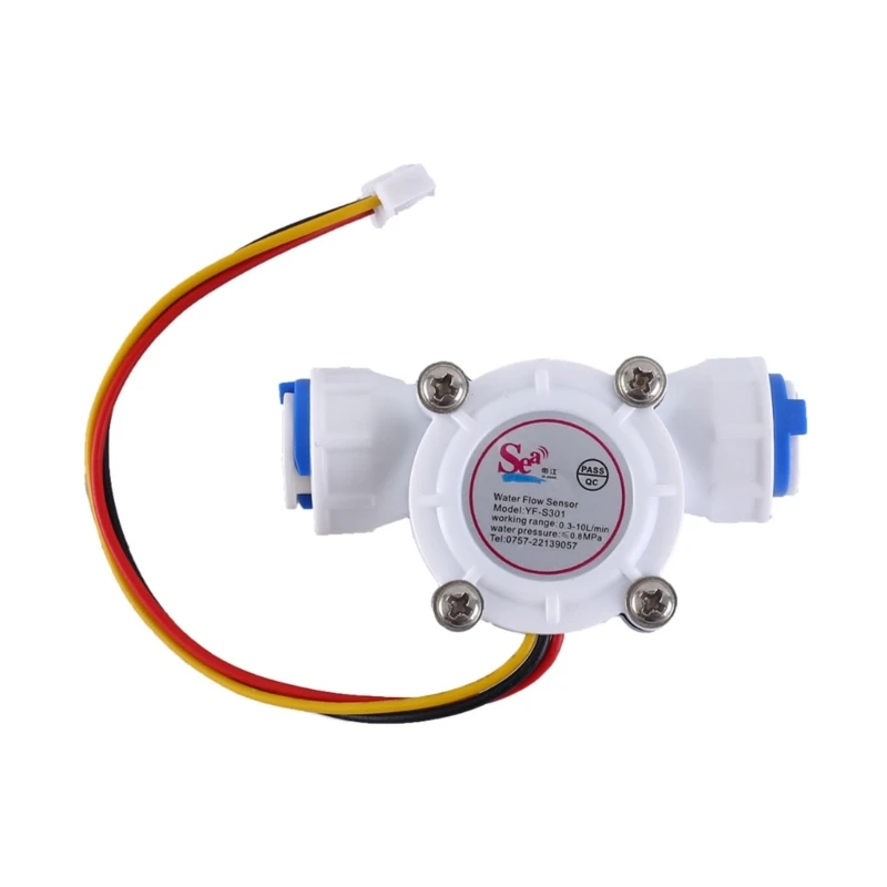 

Portable Quick Connect Hall Effect Sensor Water Flow Sensor Food-Grade Flowmeter Water Flow Counter Meter 0.3-10L/min