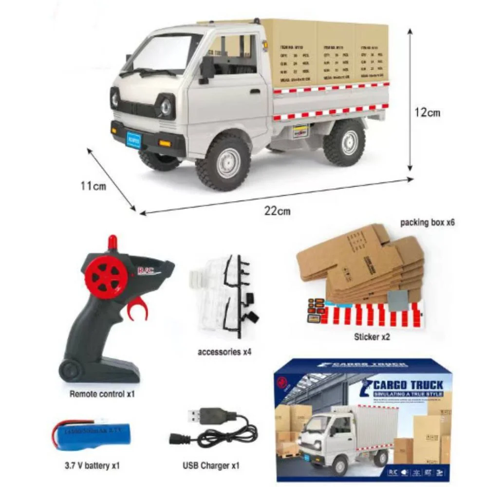 

1:10 Грузовик с дистанционным управлением 2,4 ГГц Микрогрузовик с дистанционным управлением Внедорожник с грузовым ящиком Автомобиль с дистанционным управлением Игрушечный автомобиль для игры в помещении