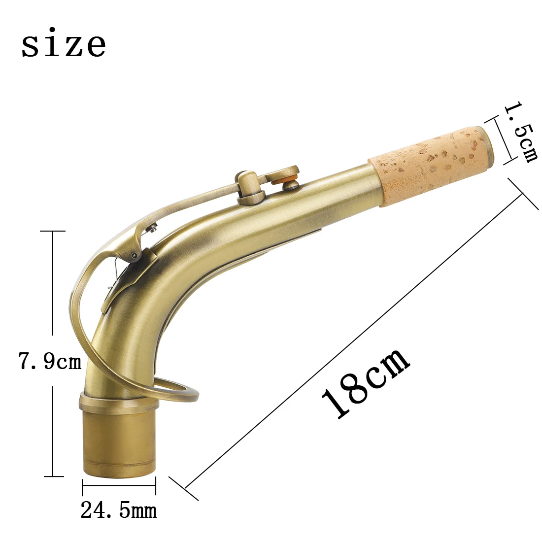 Alto Saxophone Bend Neck Vintage Brass Material High-end Saxophone Neck Durable Woodwinds Replacement Instruments Accessories