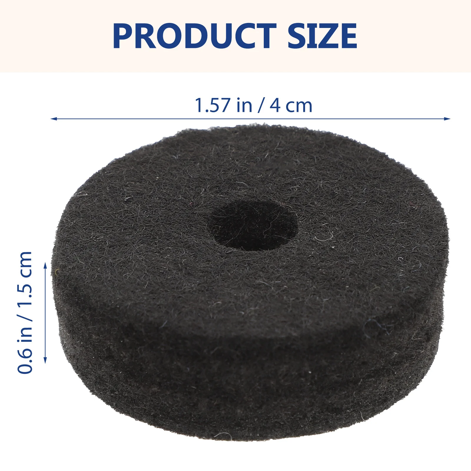 

Drum Set Felt Pad Cymbal Stand Pads Accessories Kit Dampeners Mute Instrument Non-slip Mat