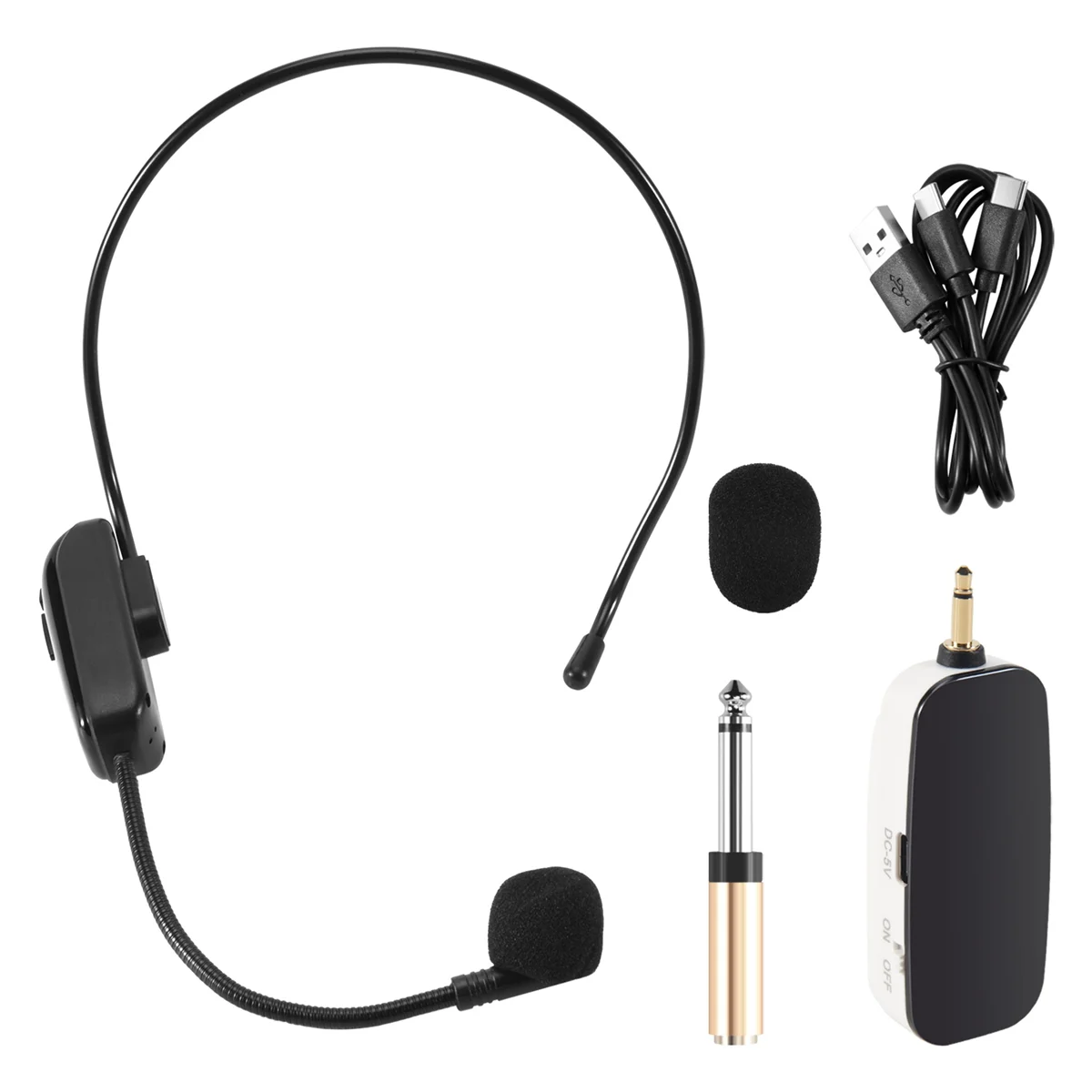 N09R New 2 in 1 Handheld UHF Wireless Microphone Professional Head-Wear Mic Volume Amplifier for Speech Teaching