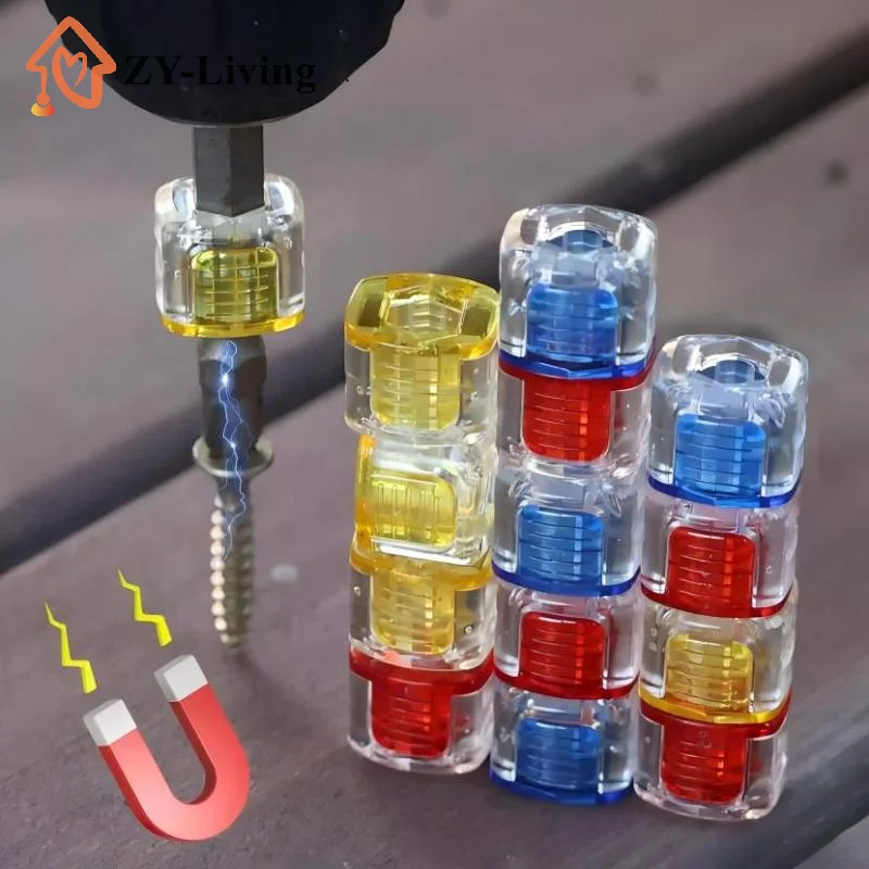 1/3/5/10Pcs Screwdriver Bit Magnetic Ring Mini Magnetizer Demagnetizer Sleeve Universal Hex Drill Magnetic Ring Screw Holder