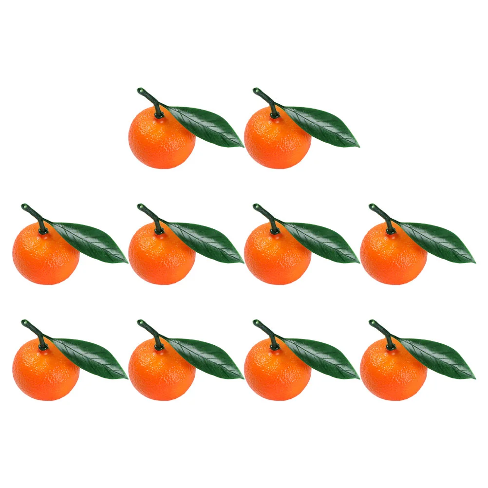 10 Pcs Fake Oranges Finished Product Autumn Model Artificial Models Fruit Decor Foam Pvc