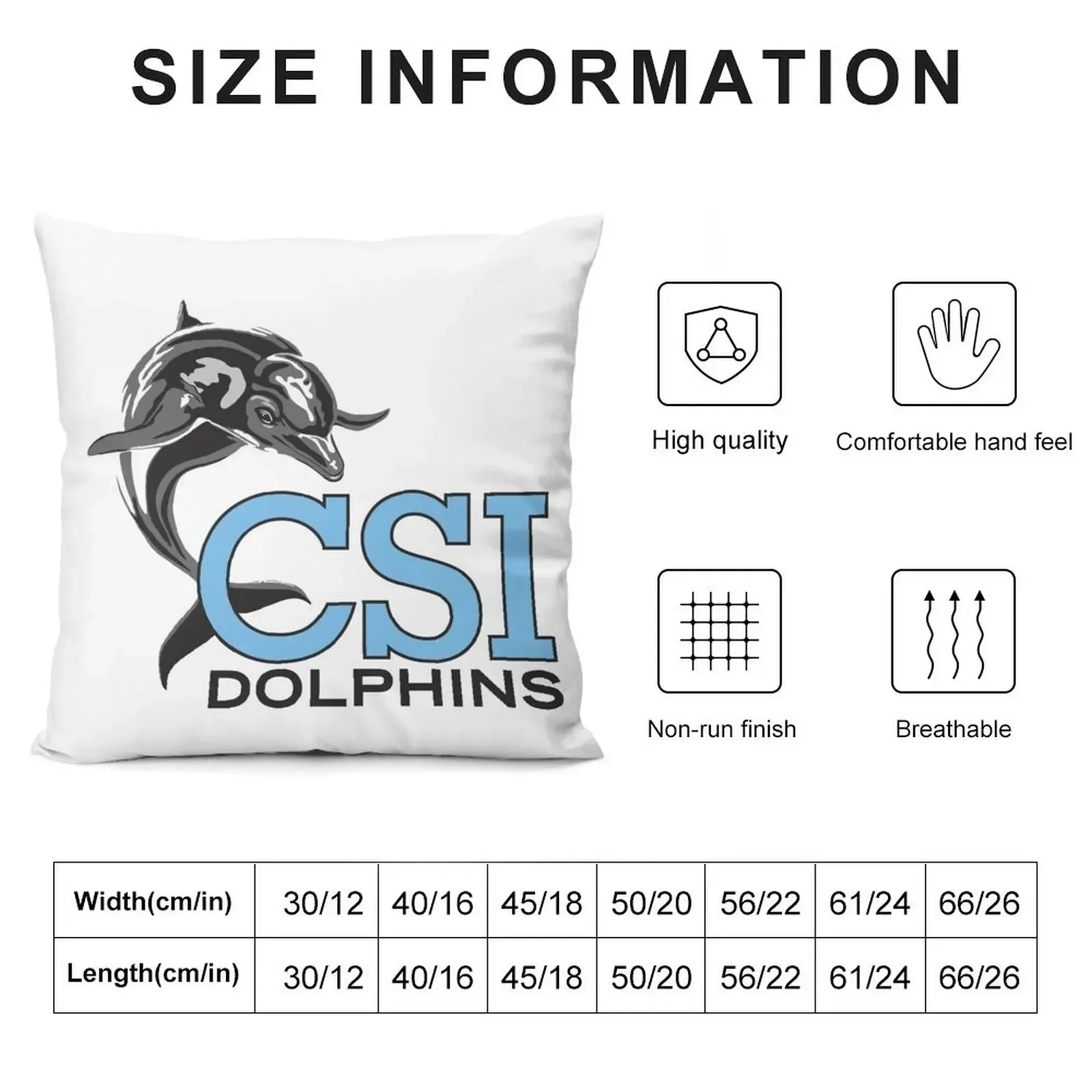 Staten Island (CSI) Dolphins Throw Pillow Decorative Cushions For Luxury Sofa Christmas Covers For Cushions pillow