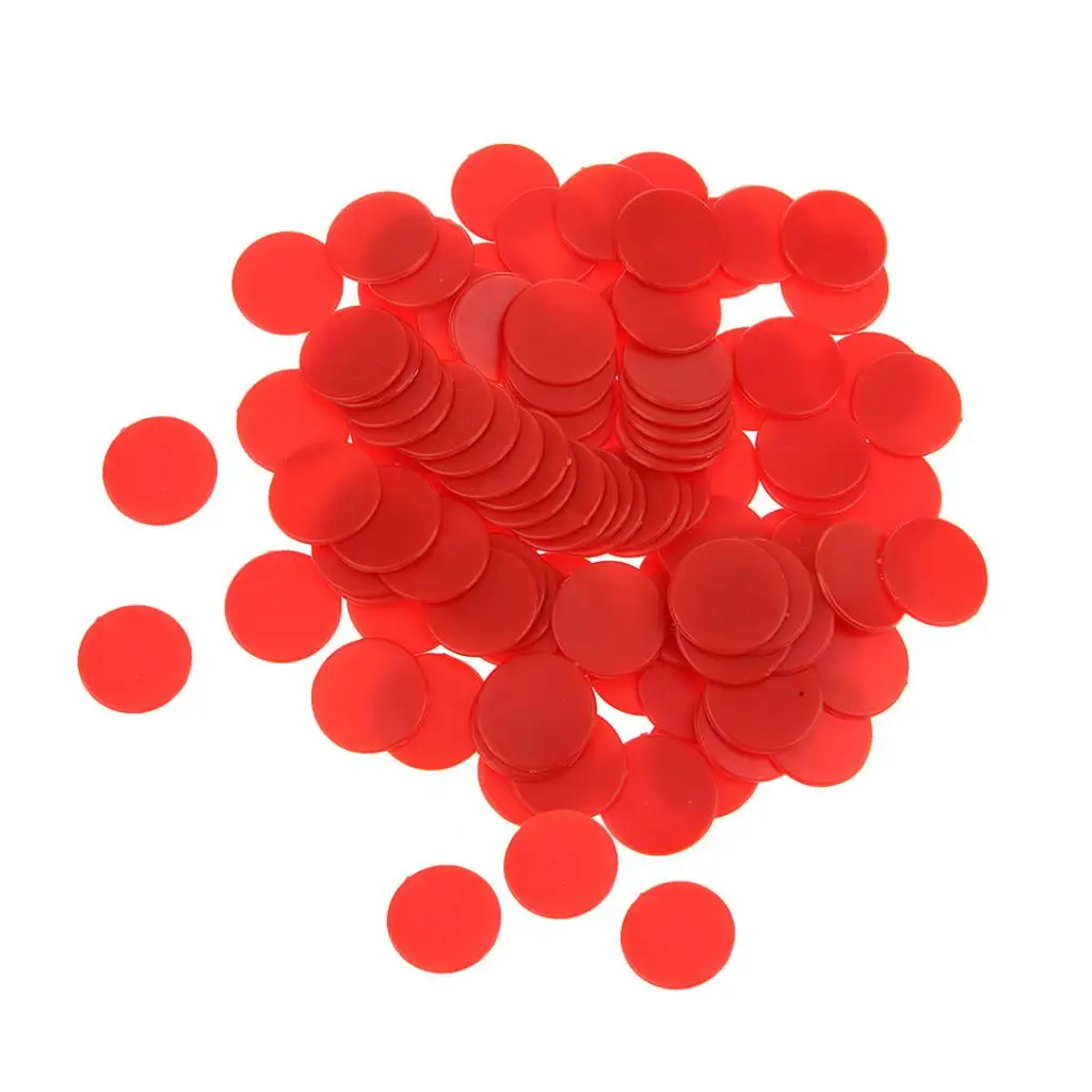 200Pcs/Lot Plastic Counters Gaming Tokens Coin Board Game Counters Kids Learning Number Tools Color Mixed Blue and Red