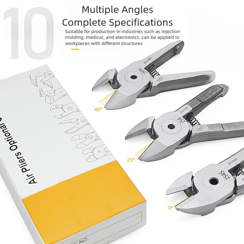 10‑Series Pneumatic Scissor Head Air Shear Blades Tungsten Steel Air Shear Blades F3/S4 for Plastic Sprues Copper & Iron Wires