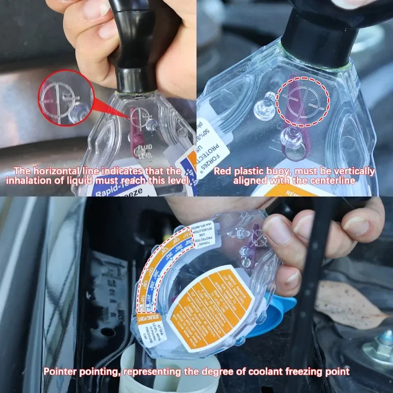 Car Water Tank Antifreeze Tester Coolant Freezing Point Measurement Tool Antifreeze Density Meter Water Tanks Level Measurement