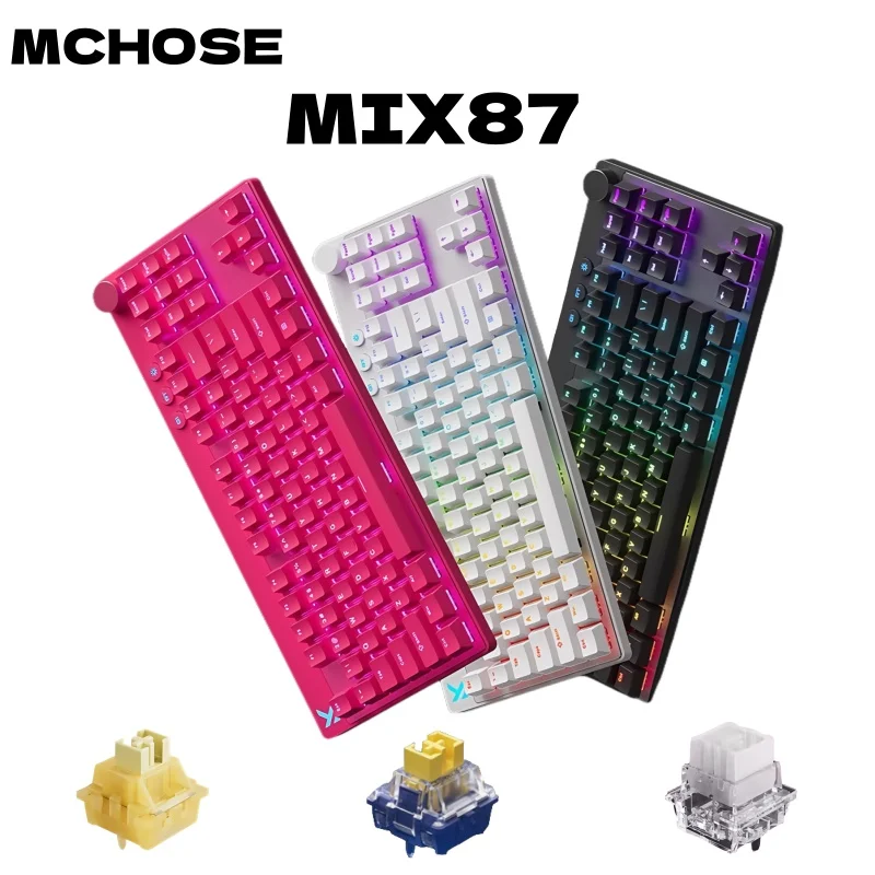 

MCHOSE MIX87 Magnetic Swtich Keyboard Wired Gaming Keyboard 8K+256K Esport 0.08ms Low Latency E-Sports Custom Gamer Accessories