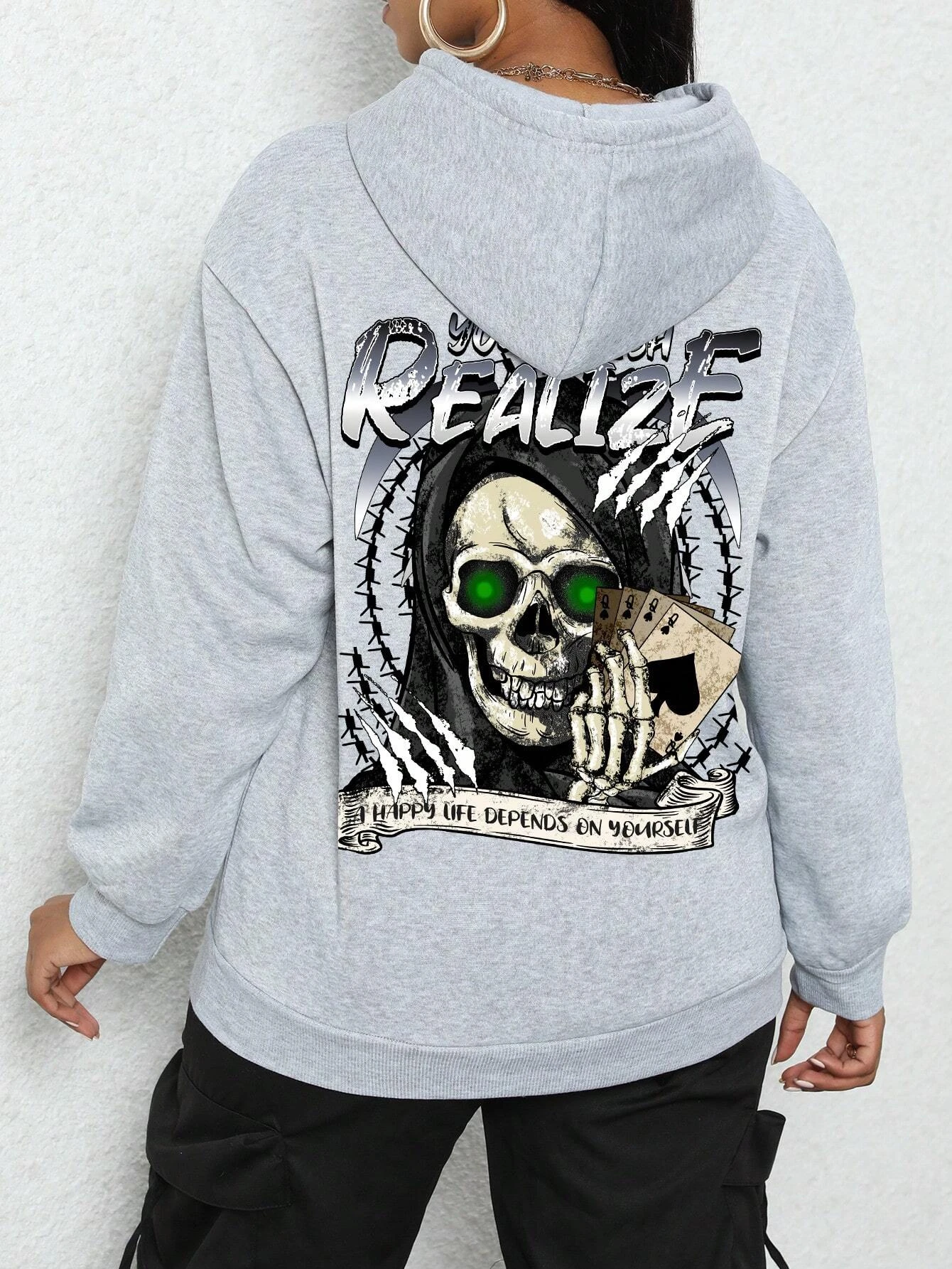 Playing Games With Demons Printing Women Hoody Harajuku Oversize Hoodies Fashion Fleece Hoodie New Casual Soft Female Clothing