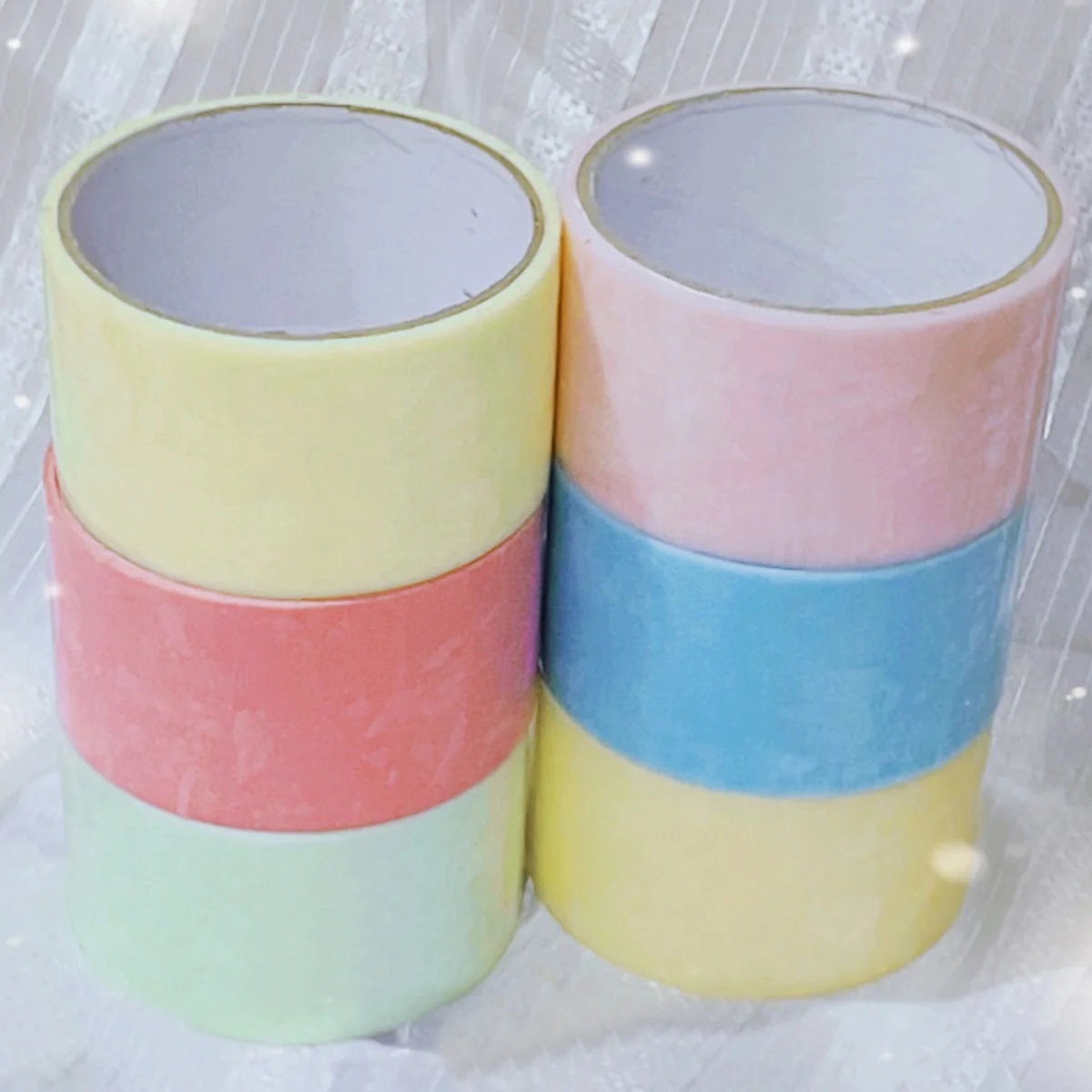 أشرطة كروية لاصقة ملونة للأطفال فيدجيت لتخفيف الضغط وتخفيف التوتر، شريط مطاطي ملون للاسترخاء الممتع