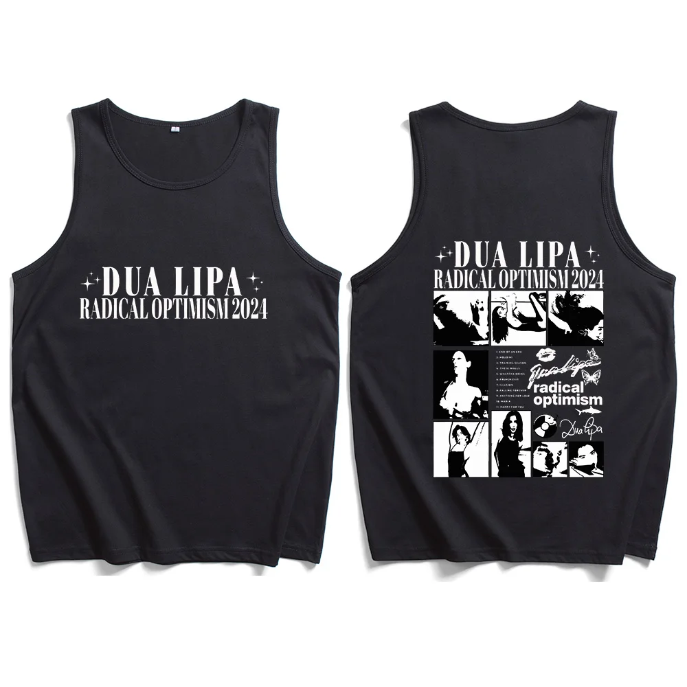 Dua Radical Optimism 2024 Tank Tops Lipa T-Shirt Man Woman Summer O-neck Sleeveless Streetwear