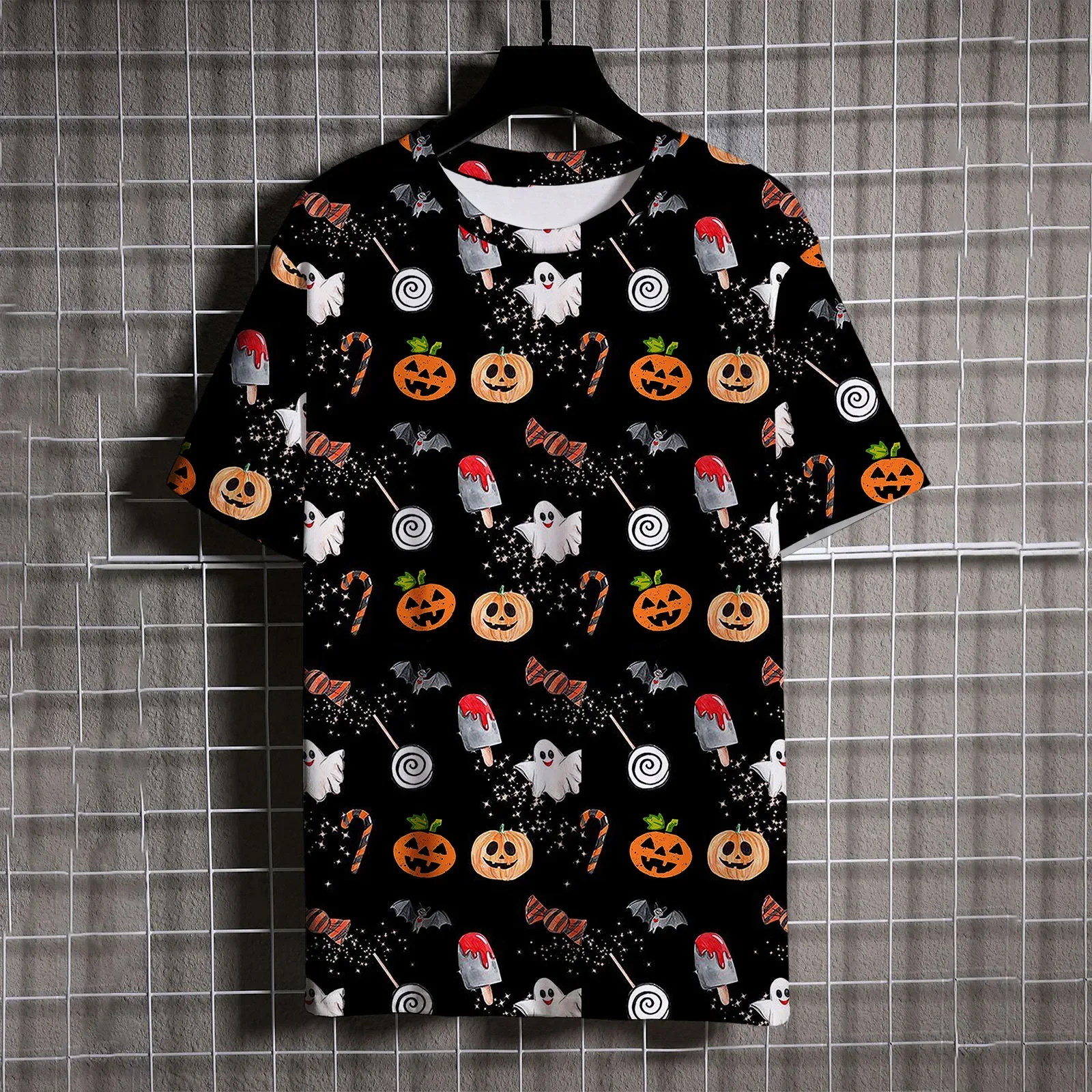 

Funny 3D Pumpkin Print Men's T Shirt Casual O-neck Short Sleeve Tops Fashion Hip Hop Street Loose Tee Halloween Cosplay Clothing