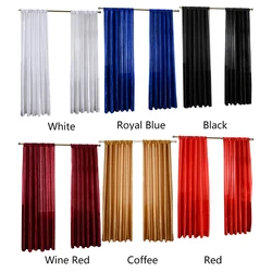 Modern Solid Satin Door Window Curtain Ornamental and Practical Integration Nice Room Semi-shading Drape Curtains