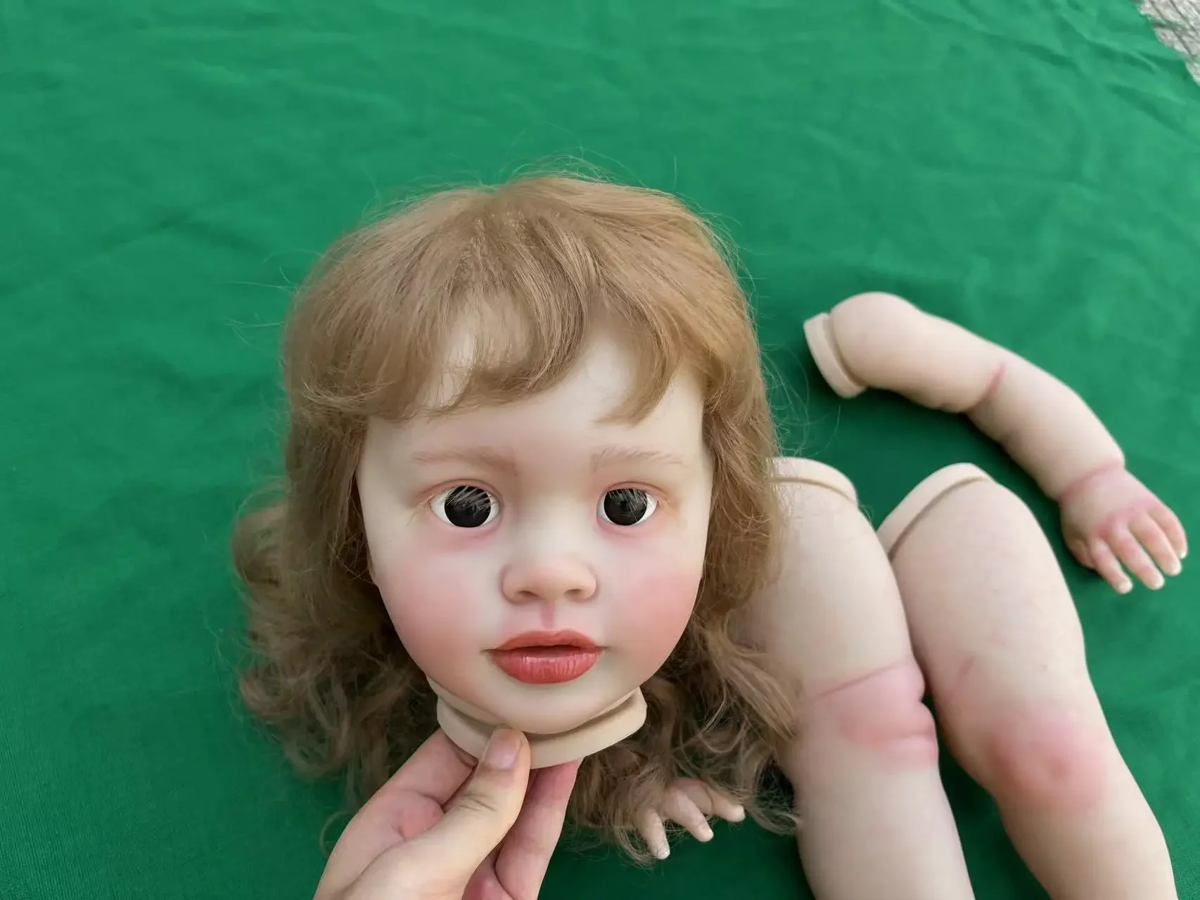 

DLS индивидуальная ограниченная поставка 32-дюймовая кукла реборн Pippa с ручными волосами DIY часть окрашенный комплект Рождественский подарок