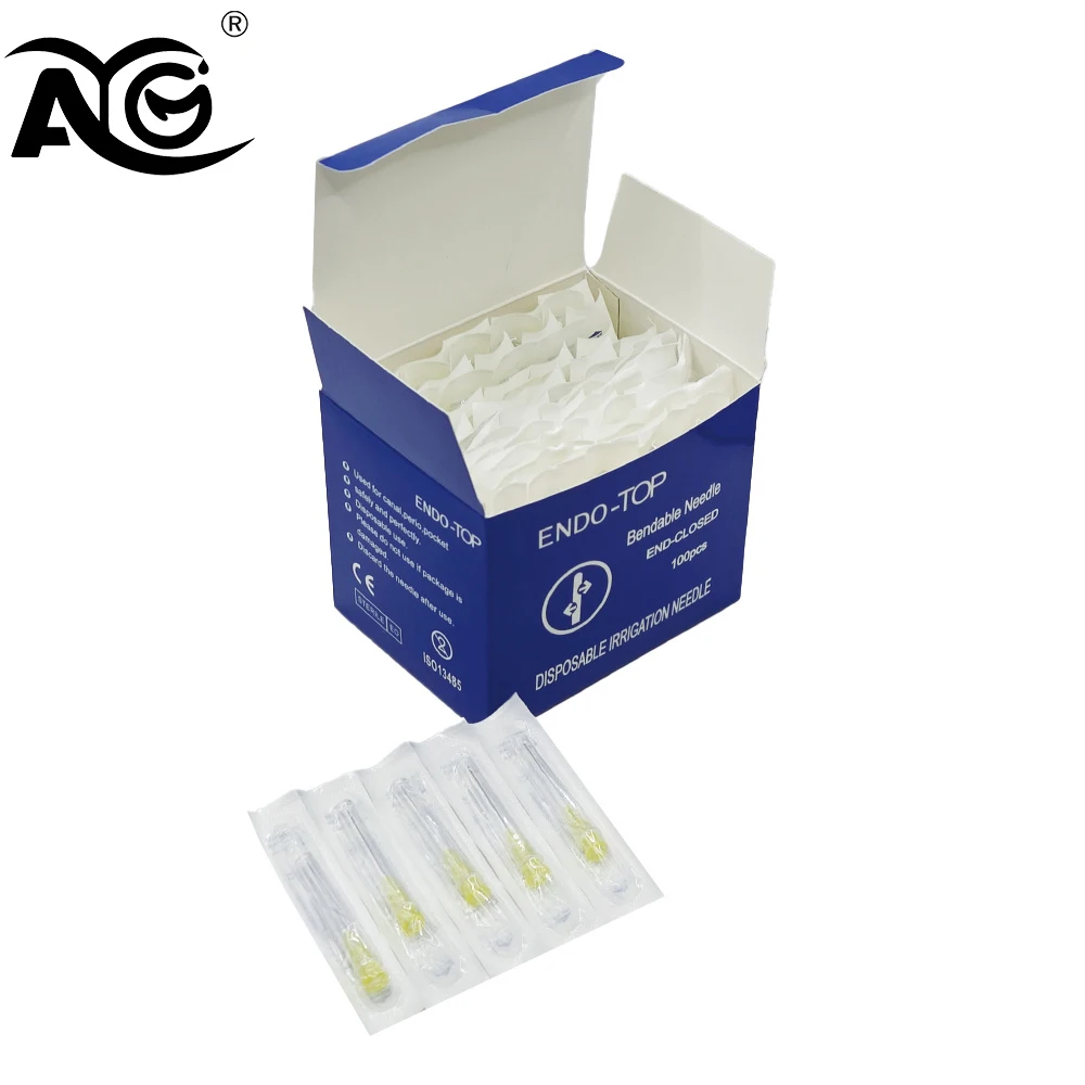 

AG 0.3/0.4 Endodontics Irrigator Tips 100pcs Single Pack Irrigation Needles 25MM Disposable Root Canal Cleaning Dentistry