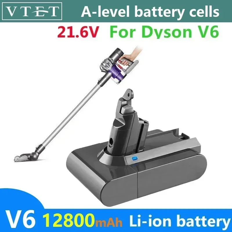 For Dyson 21.6V V6 Dc58 Dc59 Dc62 Dc74 Sv09 Sv07 Sv03 965874-02 Original 12800mah Lithium Ion Battery of Vacuum Cleaner Battery